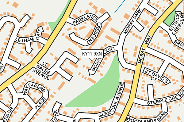 KY11 9XN map - OS OpenMap – Local (Ordnance Survey) KY11 9XN map - OS OpenMap – Local (Ordnance Survey)