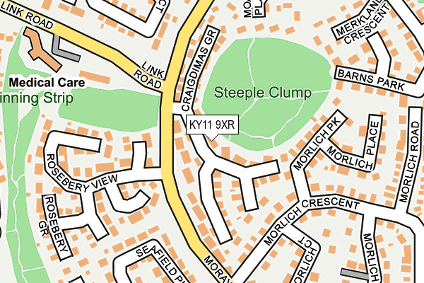 KY11 9XR map - OS OpenMap – Local (Ordnance Survey)