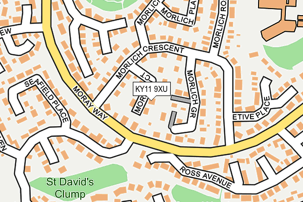 KY11 9XU map - OS OpenMap – Local (Ordnance Survey)