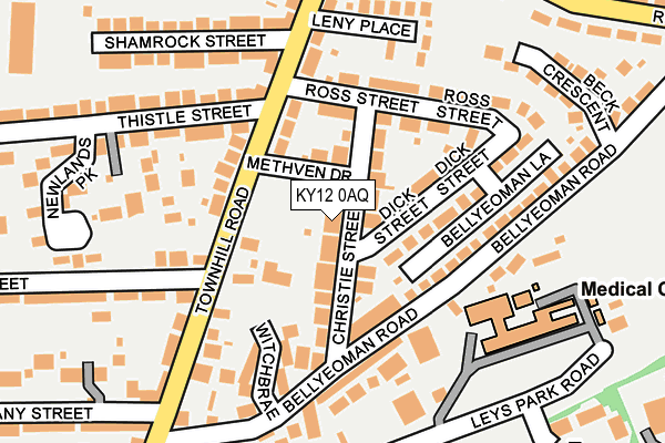 KY12 0AQ map - OS OpenMap – Local (Ordnance Survey)