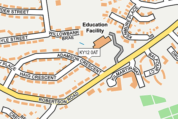 KY12 0AT map - OS OpenMap – Local (Ordnance Survey) KY12 0AT map - OS OpenMap – Local (Ordnance Survey)