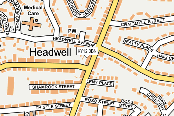 KY12 0BN map - OS OpenMap – Local (Ordnance Survey) KY12 0BN map - OS OpenMap – Local (Ordnance Survey)
