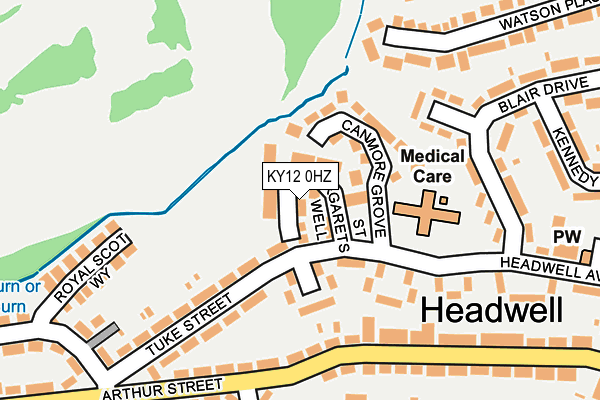 KY12 0HZ map - OS OpenMap – Local (Ordnance Survey)