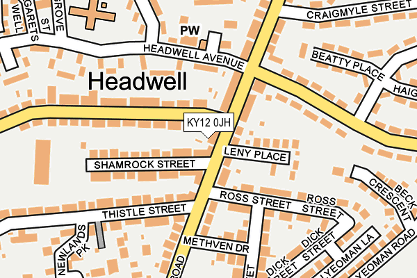 KY12 0JH map - OS OpenMap – Local (Ordnance Survey) KY12 0JH map - OS OpenMap – Local (Ordnance Survey)