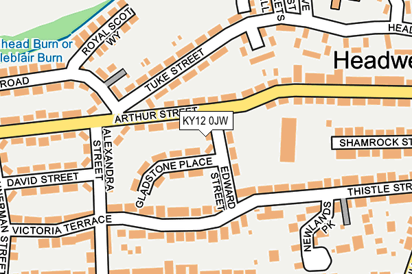 KY12 0JW map - OS OpenMap – Local (Ordnance Survey) KY12 0JW map - OS OpenMap – Local (Ordnance Survey)