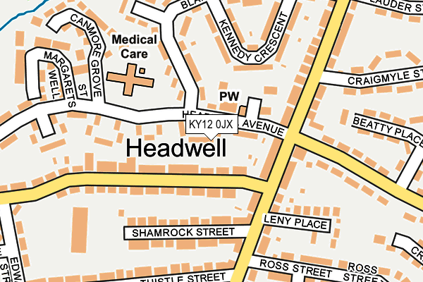 KY12 0JX map - OS OpenMap – Local (Ordnance Survey)