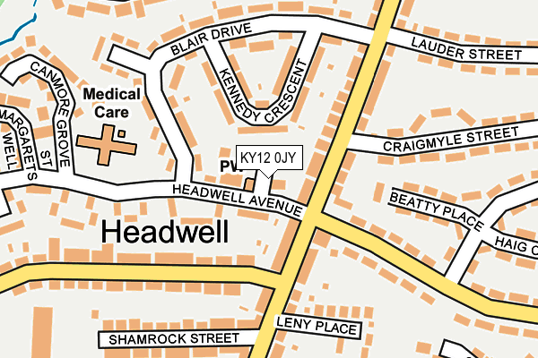 KY12 0JY map - OS OpenMap – Local (Ordnance Survey)