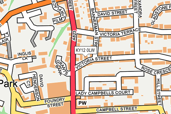 KY12 0LW map - OS OpenMap – Local (Ordnance Survey)