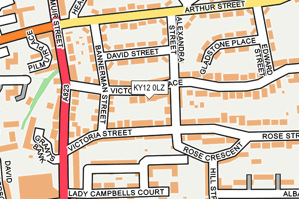 KY12 0LZ map - OS OpenMap – Local (Ordnance Survey) KY12 0LZ map - OS OpenMap – Local (Ordnance Survey)