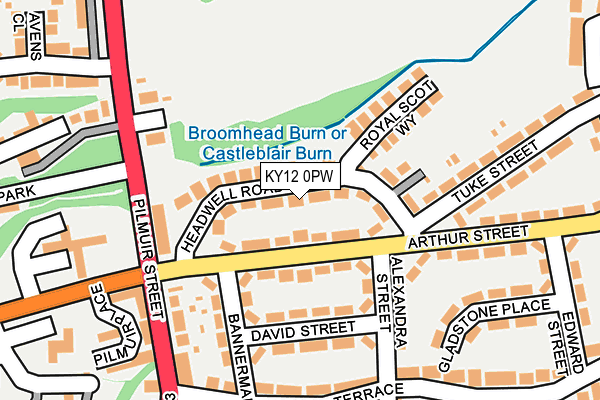 KY12 0PW map - OS OpenMap – Local (Ordnance Survey) KY12 0PW map - OS OpenMap – Local (Ordnance Survey)