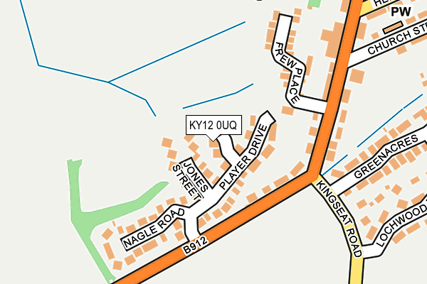 KY12 0UQ map - OS OpenMap – Local (Ordnance Survey)