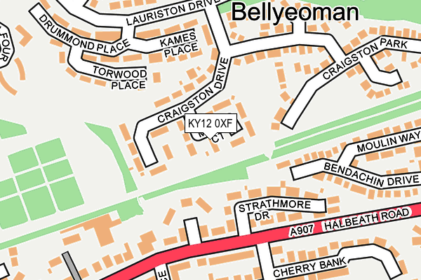 KY12 0XF map - OS OpenMap – Local (Ordnance Survey)