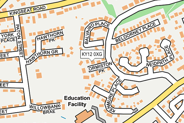 KY12 0XG map - OS OpenMap – Local (Ordnance Survey)