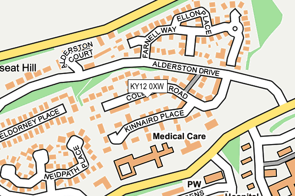 KY12 0XW map - OS OpenMap – Local (Ordnance Survey)