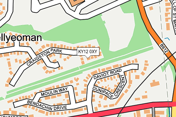 KY12 0XY map - OS OpenMap – Local (Ordnance Survey) KY12 0XY map - OS OpenMap – Local (Ordnance Survey)