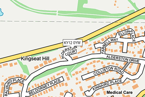KY12 0YW map - OS OpenMap – Local (Ordnance Survey)