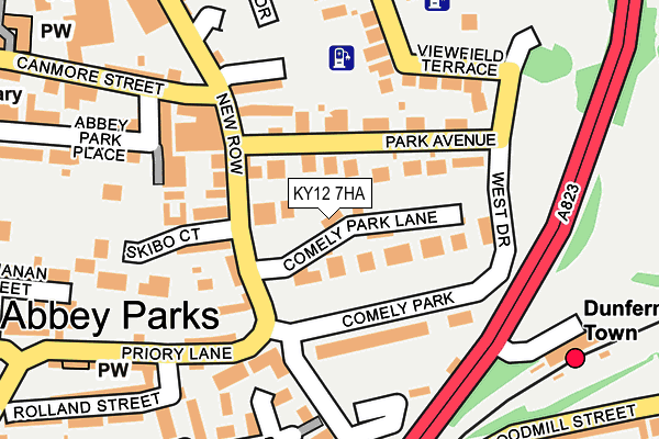 KY12 7HA map - OS OpenMap – Local (Ordnance Survey)