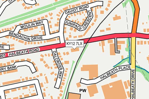 KY12 7LX map - OS OpenMap – Local (Ordnance Survey) KY12 7LX map - OS OpenMap – Local (Ordnance Survey)
