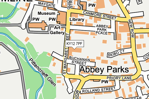 KY12 7PF map - OS OpenMap – Local (Ordnance Survey)