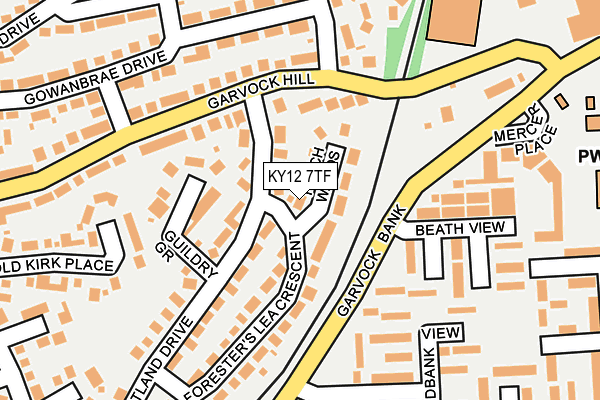 KY12 7TF map - OS OpenMap – Local (Ordnance Survey) KY12 7TF map - OS OpenMap – Local (Ordnance Survey)
