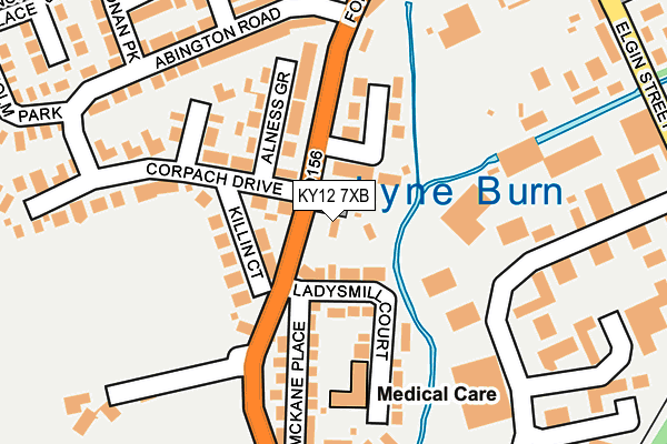 KY12 7XB map - OS OpenMap – Local (Ordnance Survey) KY12 7XB map - OS OpenMap – Local (Ordnance Survey)