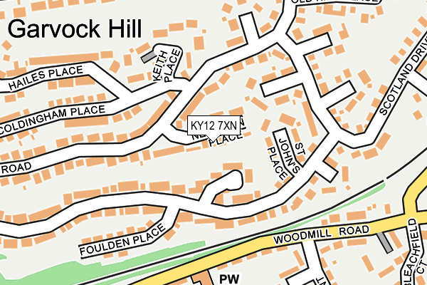 KY12 7XN map - OS OpenMap – Local (Ordnance Survey)