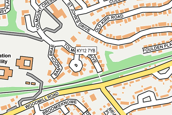 KY12 7YB map - OS OpenMap – Local (Ordnance Survey) KY12 7YB map - OS OpenMap – Local (Ordnance Survey)