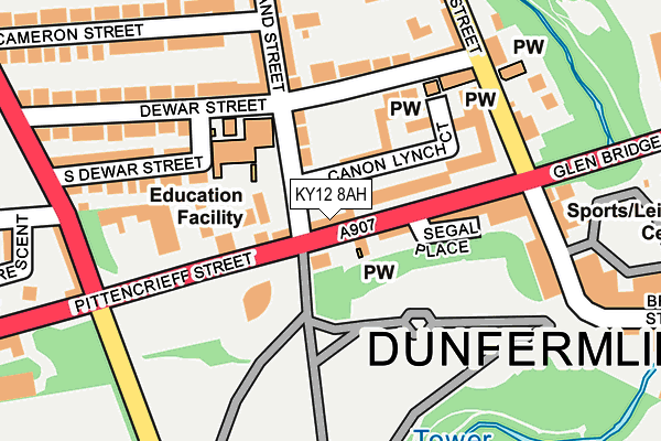 KY12 8AH map - OS OpenMap – Local (Ordnance Survey) KY12 8AH map - OS OpenMap – Local (Ordnance Survey)