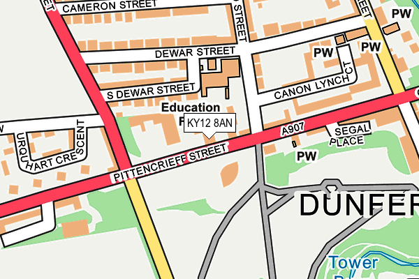 KY12 8AN map - OS OpenMap – Local (Ordnance Survey) KY12 8AN map - OS OpenMap – Local (Ordnance Survey)