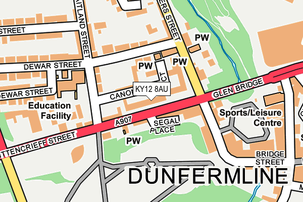KY12 8AU map - OS OpenMap – Local (Ordnance Survey) KY12 8AU map - OS OpenMap – Local (Ordnance Survey)