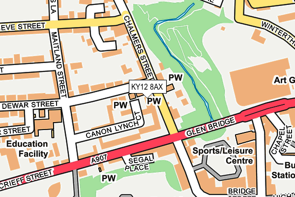 KY12 8AX map - OS OpenMap – Local (Ordnance Survey) KY12 8AX map - OS OpenMap – Local (Ordnance Survey)