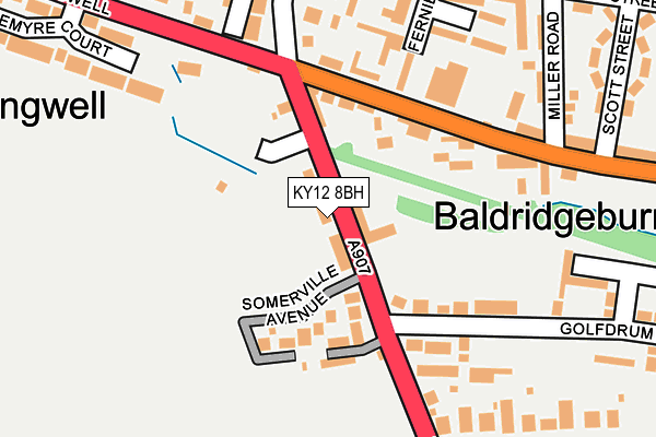 KY12 8BH map - OS OpenMap – Local (Ordnance Survey) KY12 8BH map - OS OpenMap – Local (Ordnance Survey)
