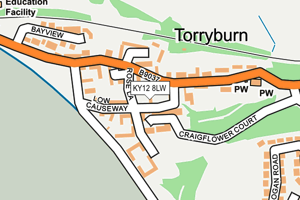 KY12 8LW map - OS OpenMap – Local (Ordnance Survey) KY12 8LW map - OS OpenMap – Local (Ordnance Survey)