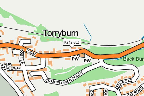 KY12 8LZ map - OS OpenMap – Local (Ordnance Survey) KY12 8LZ map - OS OpenMap – Local (Ordnance Survey)
