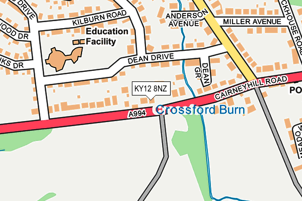 KY12 8NZ map - OS OpenMap – Local (Ordnance Survey) KY12 8NZ map - OS OpenMap – Local (Ordnance Survey)