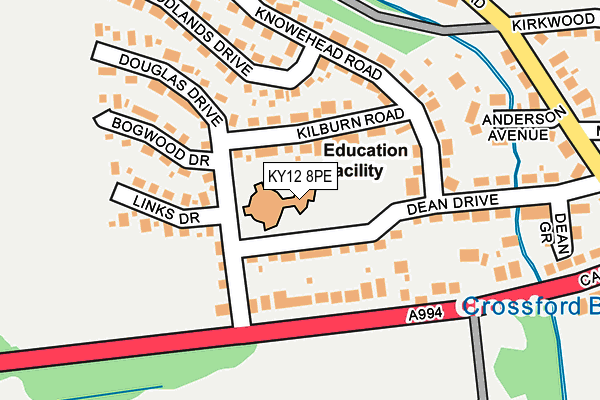 KY12 8PE map - OS OpenMap – Local (Ordnance Survey) KY12 8PE map - OS OpenMap – Local (Ordnance Survey)