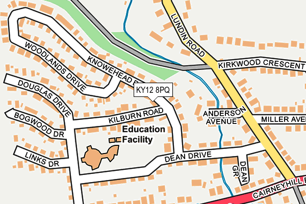 KY12 8PQ map - OS OpenMap – Local (Ordnance Survey) KY12 8PQ map - OS OpenMap – Local (Ordnance Survey)