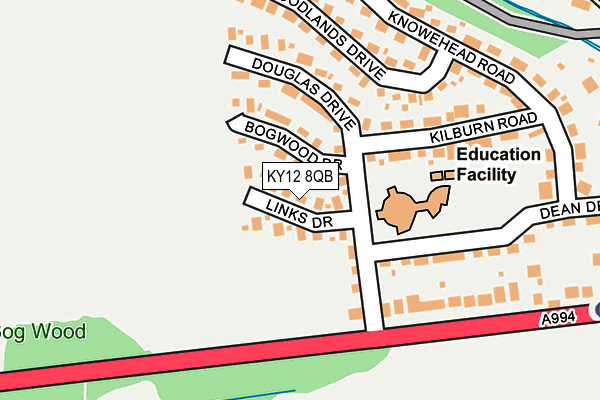 KY12 8QB map - OS OpenMap – Local (Ordnance Survey) KY12 8QB map - OS OpenMap – Local (Ordnance Survey)