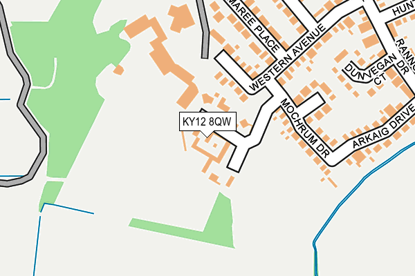 KY12 8QW map - OS OpenMap – Local (Ordnance Survey) KY12 8QW map - OS OpenMap – Local (Ordnance Survey)
