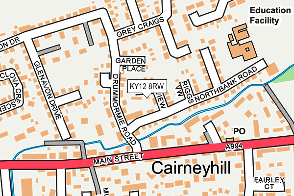KY12 8RW map - OS OpenMap – Local (Ordnance Survey) KY12 8RW map - OS OpenMap – Local (Ordnance Survey)