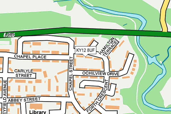 KY12 8UF map - OS OpenMap – Local (Ordnance Survey) KY12 8UF map - OS OpenMap – Local (Ordnance Survey)