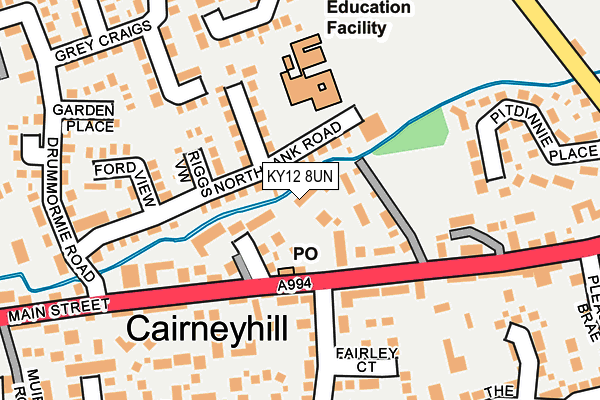 KY12 8UN map - OS OpenMap – Local (Ordnance Survey) KY12 8UN map - OS OpenMap – Local (Ordnance Survey)