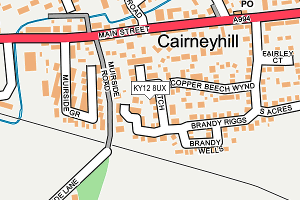 KY12 8UX map - OS OpenMap – Local (Ordnance Survey) KY12 8UX map - OS OpenMap – Local (Ordnance Survey)
