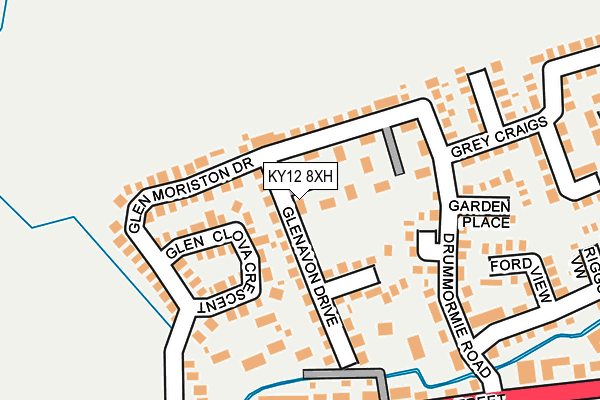 KY12 8XH map - OS OpenMap – Local (Ordnance Survey) KY12 8XH map - OS OpenMap – Local (Ordnance Survey)