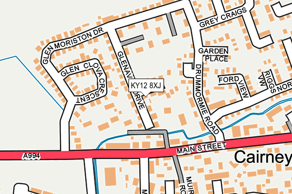 KY12 8XJ map - OS OpenMap – Local (Ordnance Survey) KY12 8XJ map - OS OpenMap – Local (Ordnance Survey)