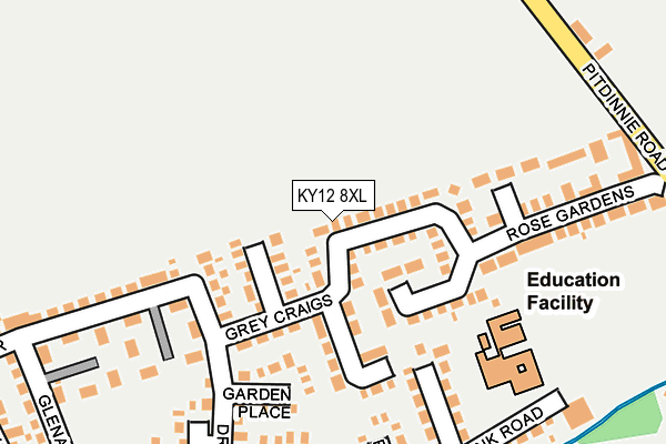 KY12 8XL map - OS OpenMap – Local (Ordnance Survey)
