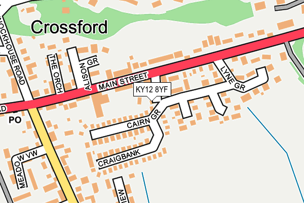 KY12 8YF map - OS OpenMap – Local (Ordnance Survey) KY12 8YF map - OS OpenMap – Local (Ordnance Survey)