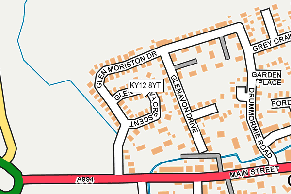 KY12 8YT map - OS OpenMap – Local (Ordnance Survey) KY12 8YT map - OS OpenMap – Local (Ordnance Survey)
