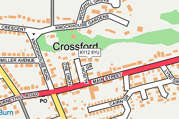 KY12 8YU map - OS OpenMap – Local (Ordnance Survey) KY12 8YU map - OS OpenMap – Local (Ordnance Survey)