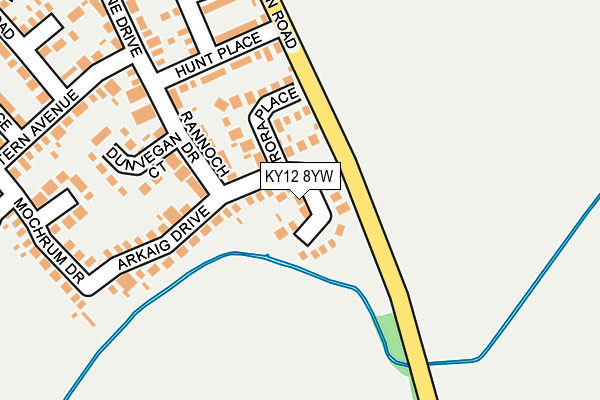 KY12 8YW map - OS OpenMap – Local (Ordnance Survey)
